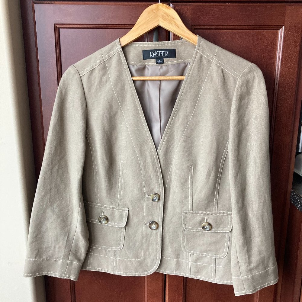 Kasper Linen Blazer Sz 6